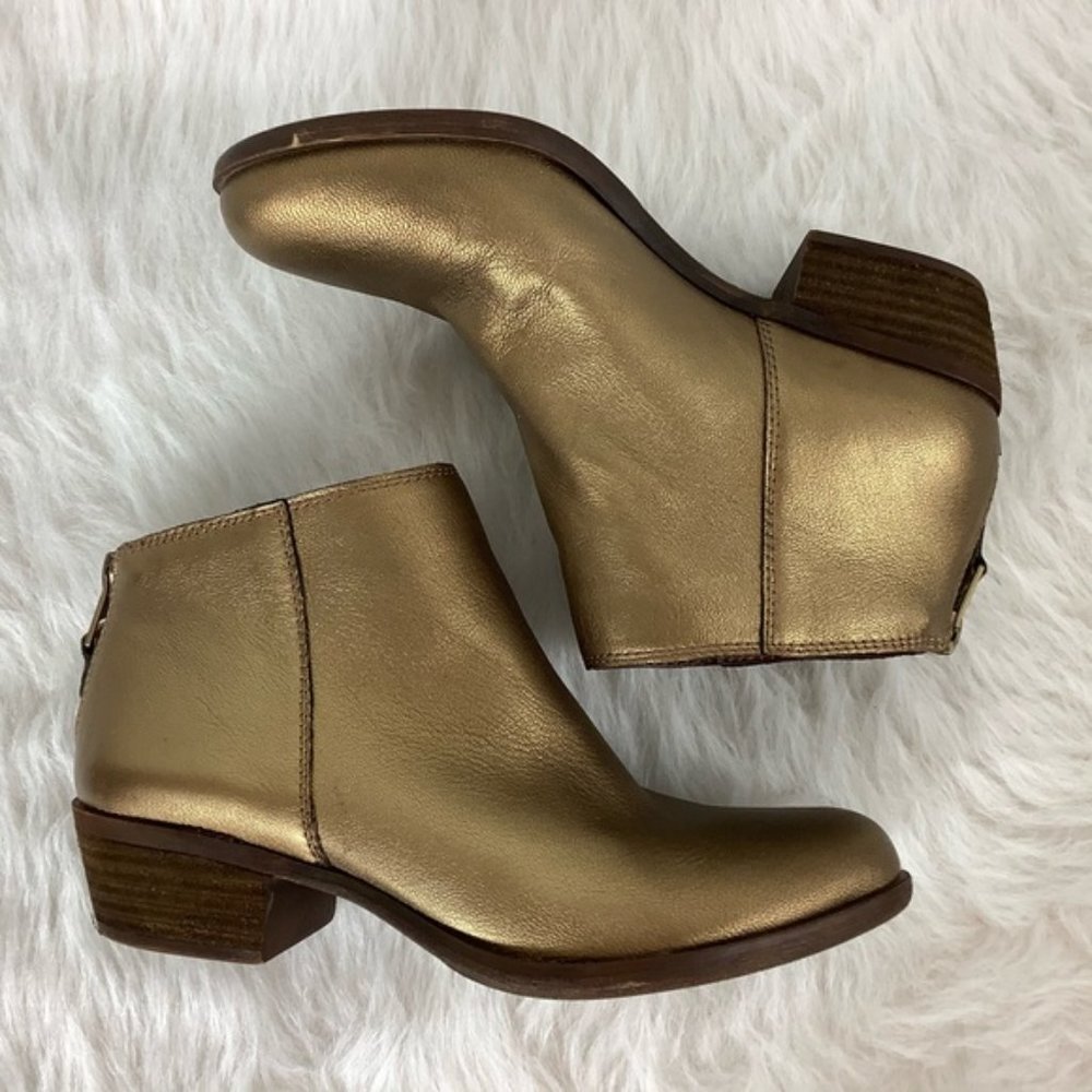 Lucky Brand Gold Booties 9